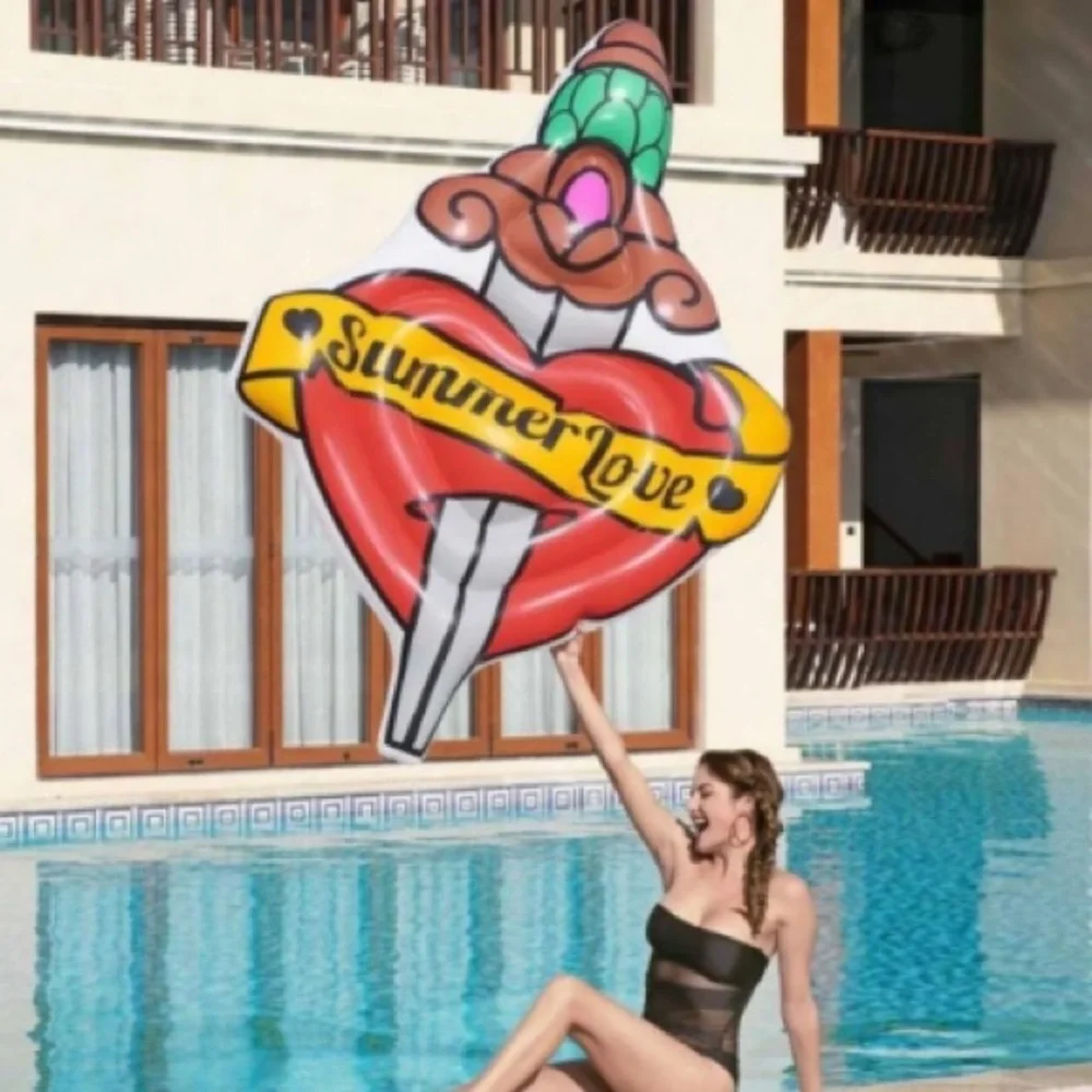 Pool Float Summer Love ❤️ Tattoo ⚔️ H20 GO Bestway 6x54x6 NWT - Picture 14 of 14
